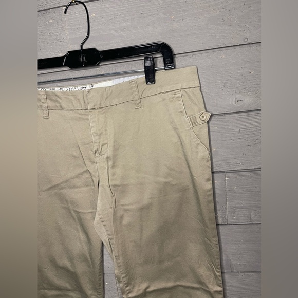 Volcon Wide Leg Olive Khaki Chino Pants Sz 11 - Picture 3 of 10